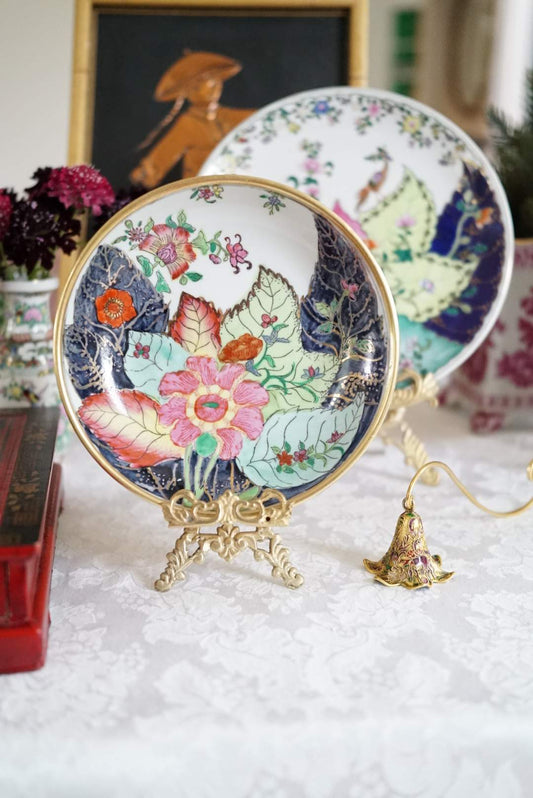 Brass-encased Tobacco Leaf Plate