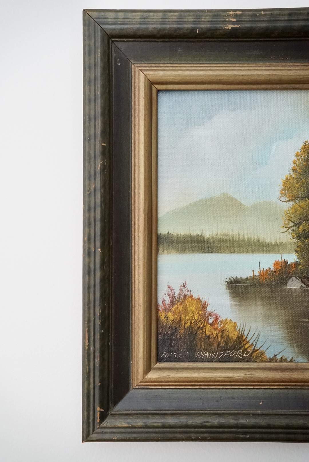 Original Oil on Canvas Board - River Bank