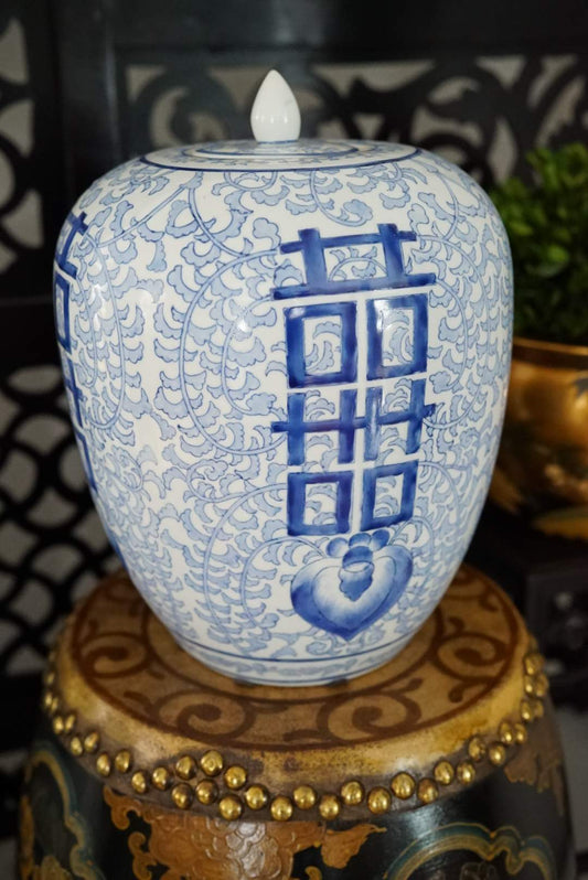 Vintage Maitland & Smith Double Happiness Melon Jar