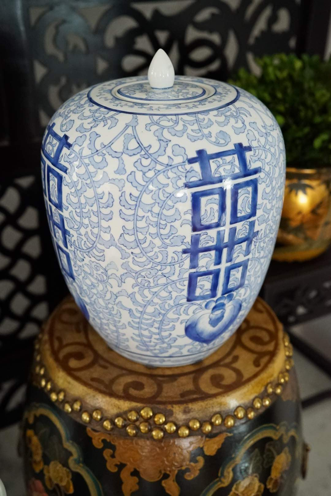 Vintage Maitland & Smith Double Happiness Melon Jar