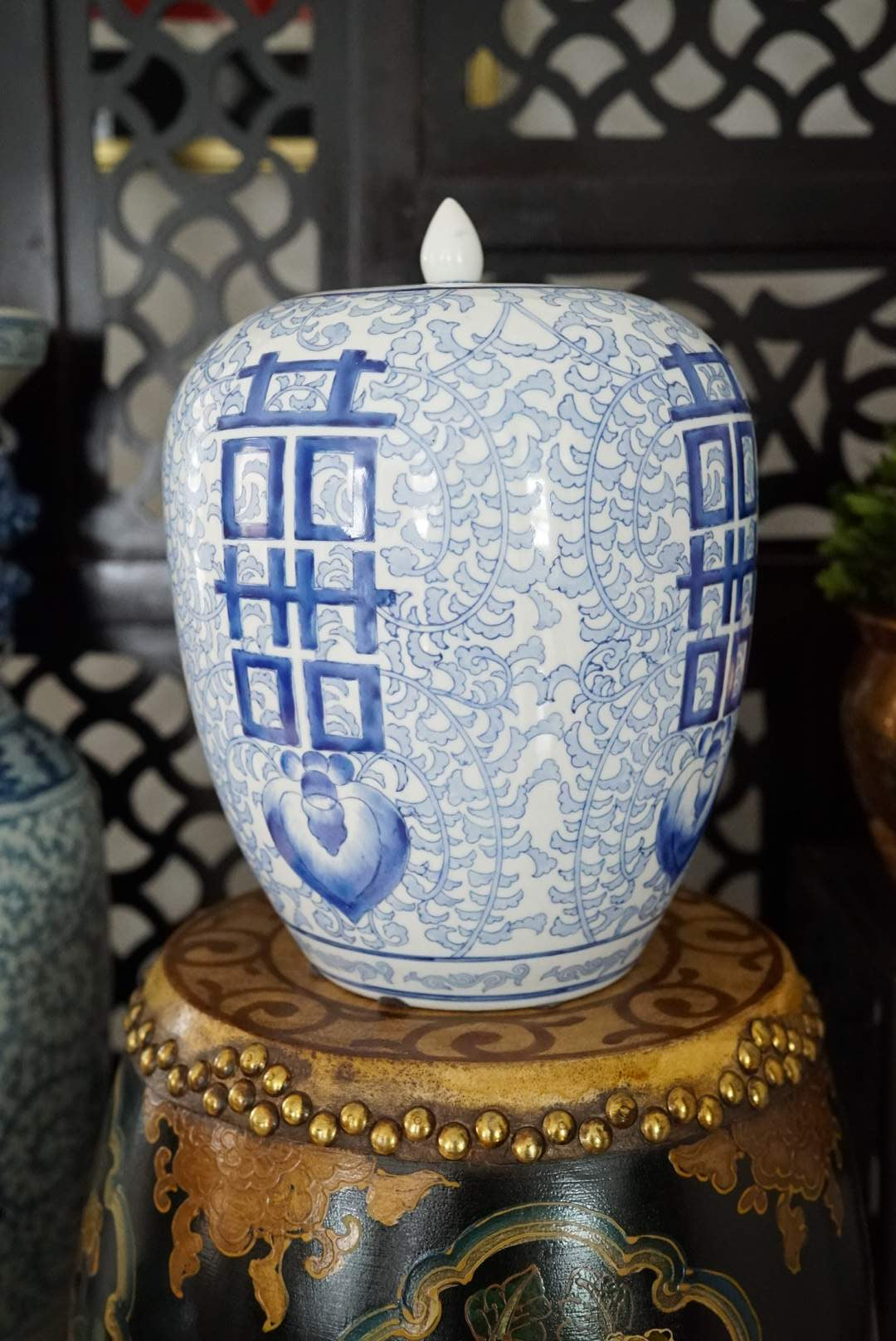 Vintage Maitland & Smith Double Happiness Melon Jar