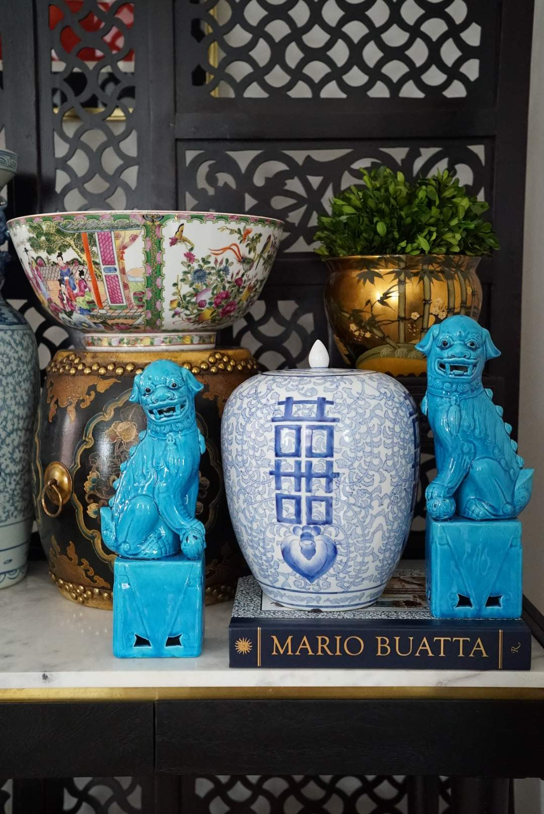 Vintage Maitland & Smith Double Happiness Melon Jar