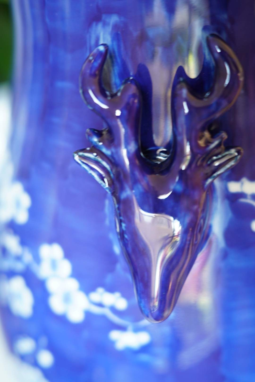 Large Stag Handle Cherry Blossom Hu Vase