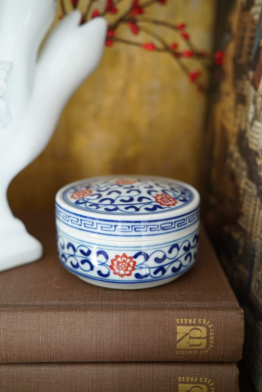 Deals Chinoiserie Porcelain Trinket Box