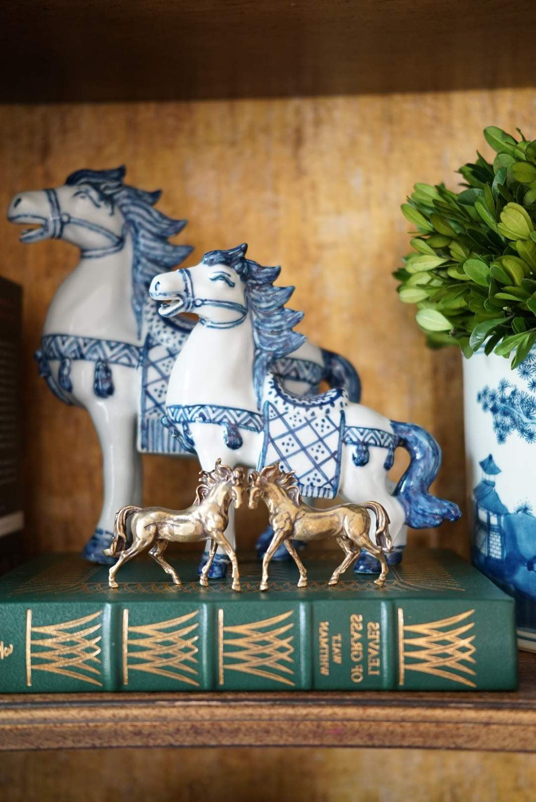 Pair of Brass Stallions