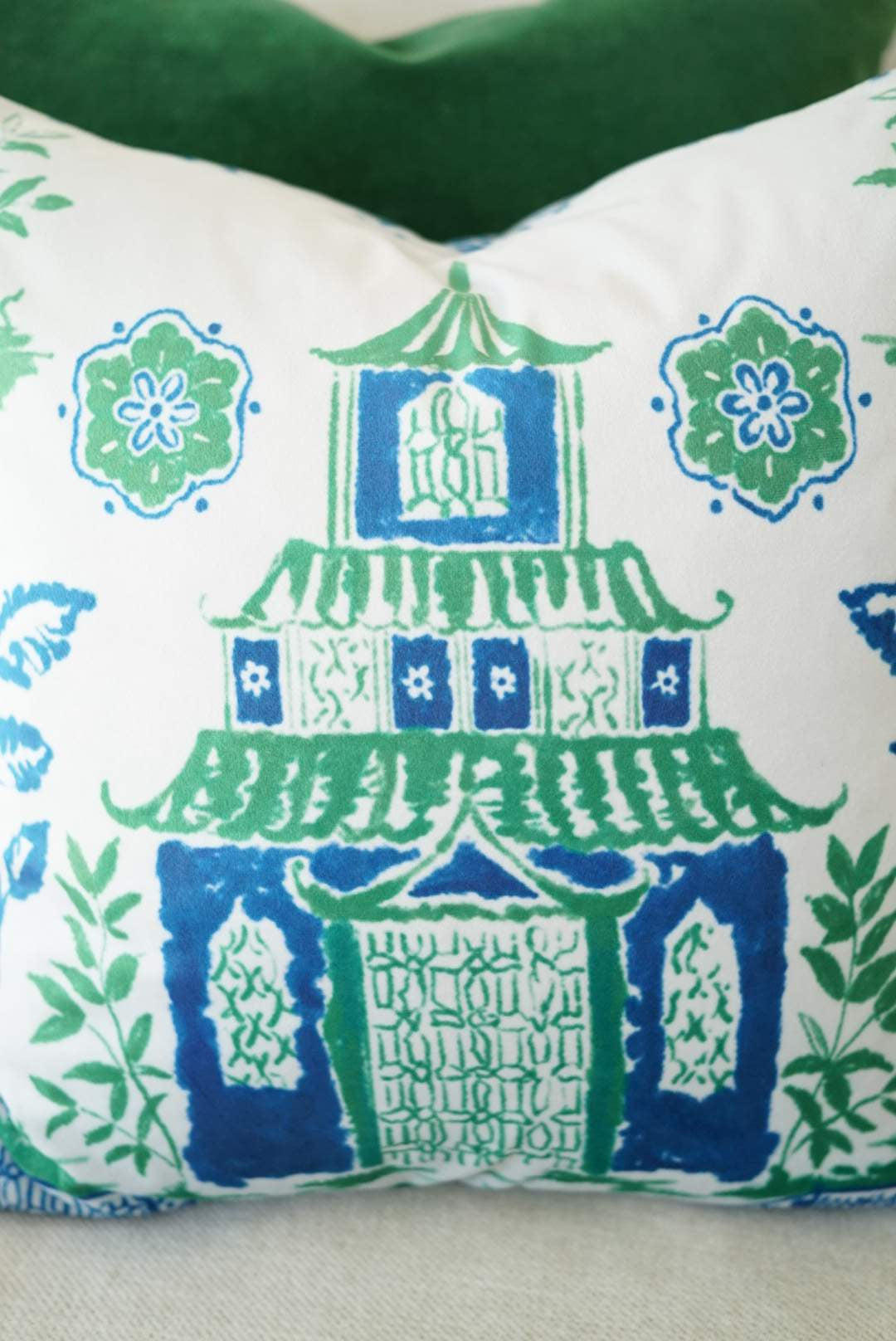 Throw Pillows with Pagoda Prints and Tassels-3 Styles
