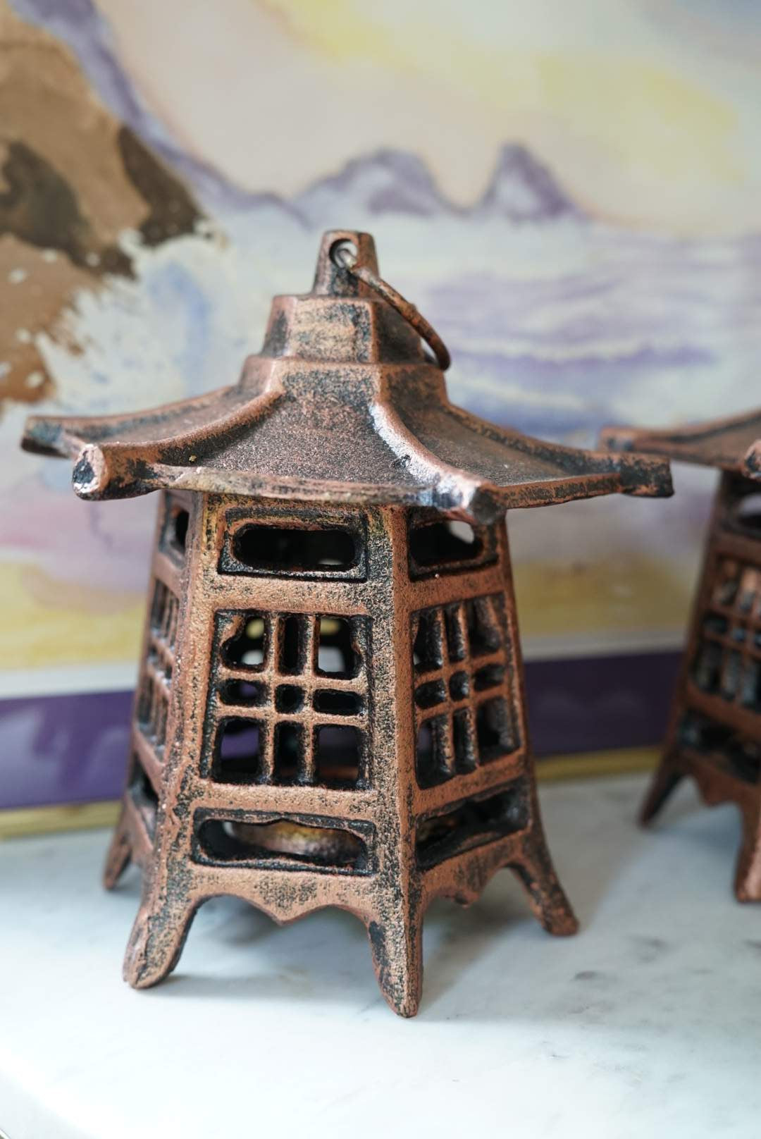 Cast Iron Pagoda Tea Light Holder