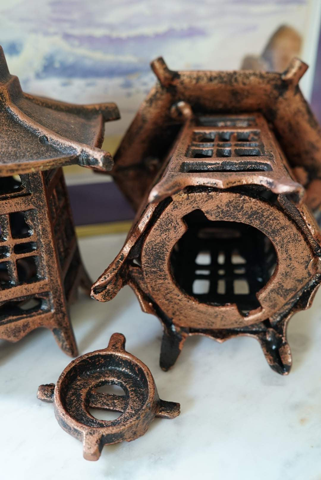 Cast Iron Pagoda Tea Light Holder