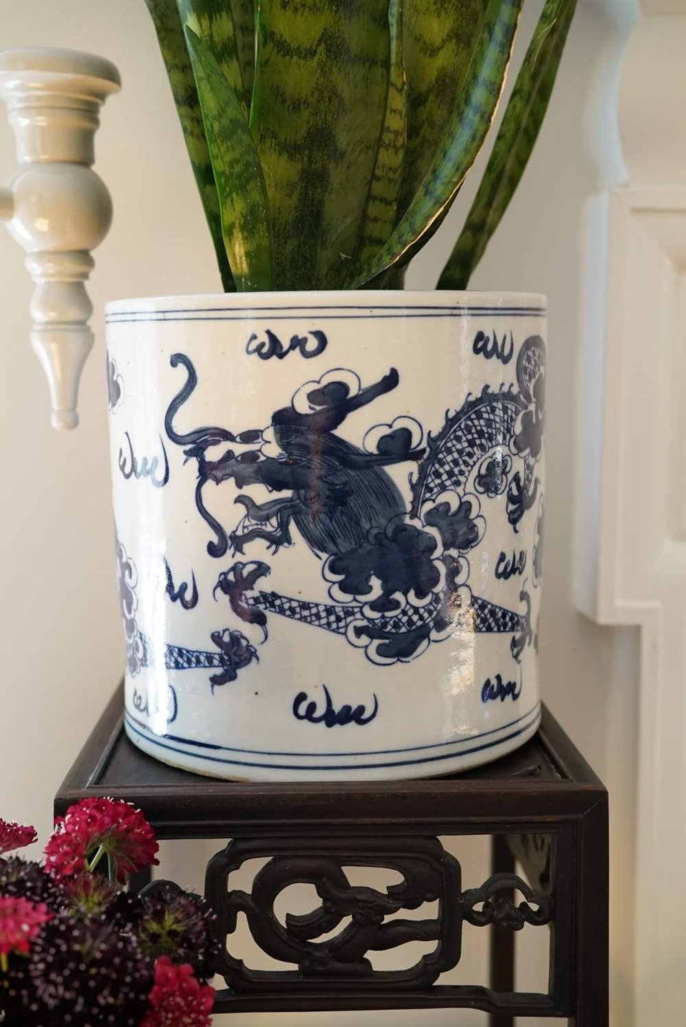 chinese dragon plant pot Orchid Pot with Dragon Motif – House of Old and New