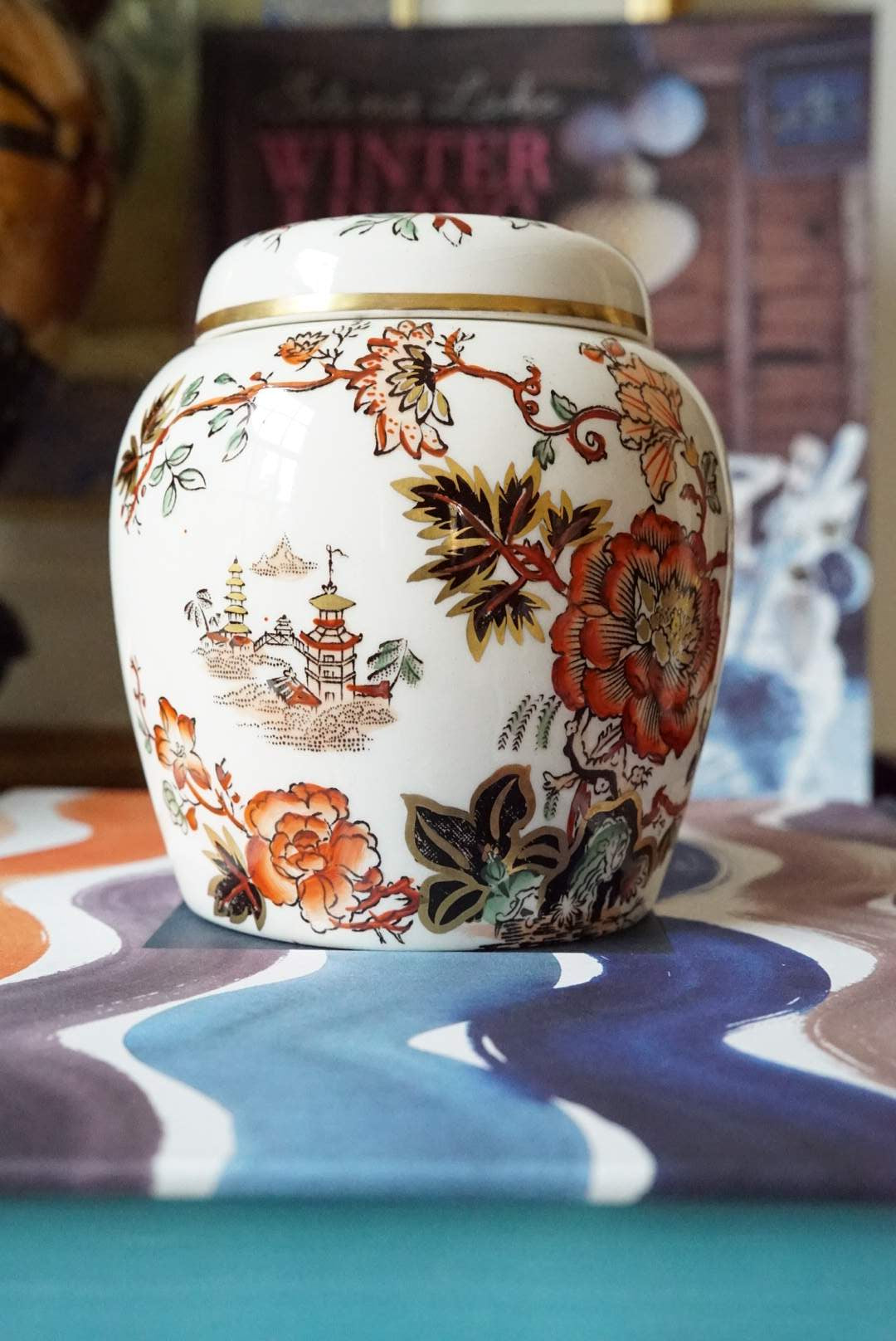 Mason’s Ironstone Golden Azalea Ginger Jar