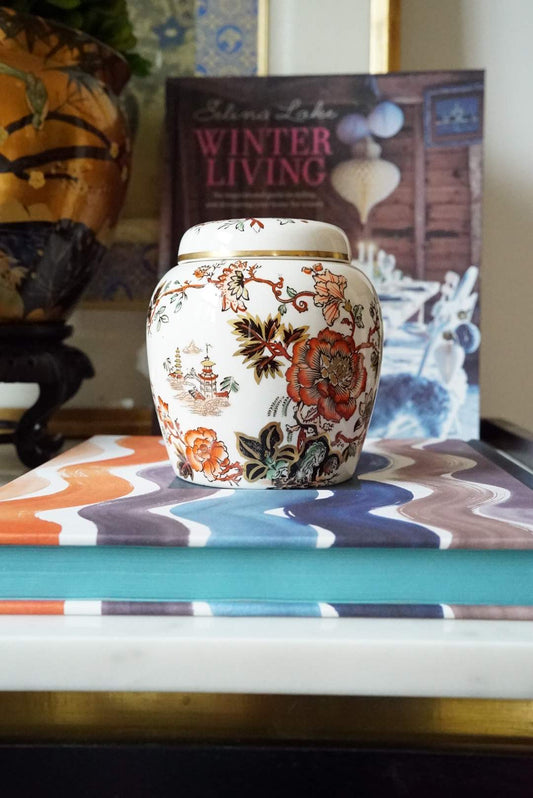 Mason’s Ironstone Golden Azalea Ginger Jar