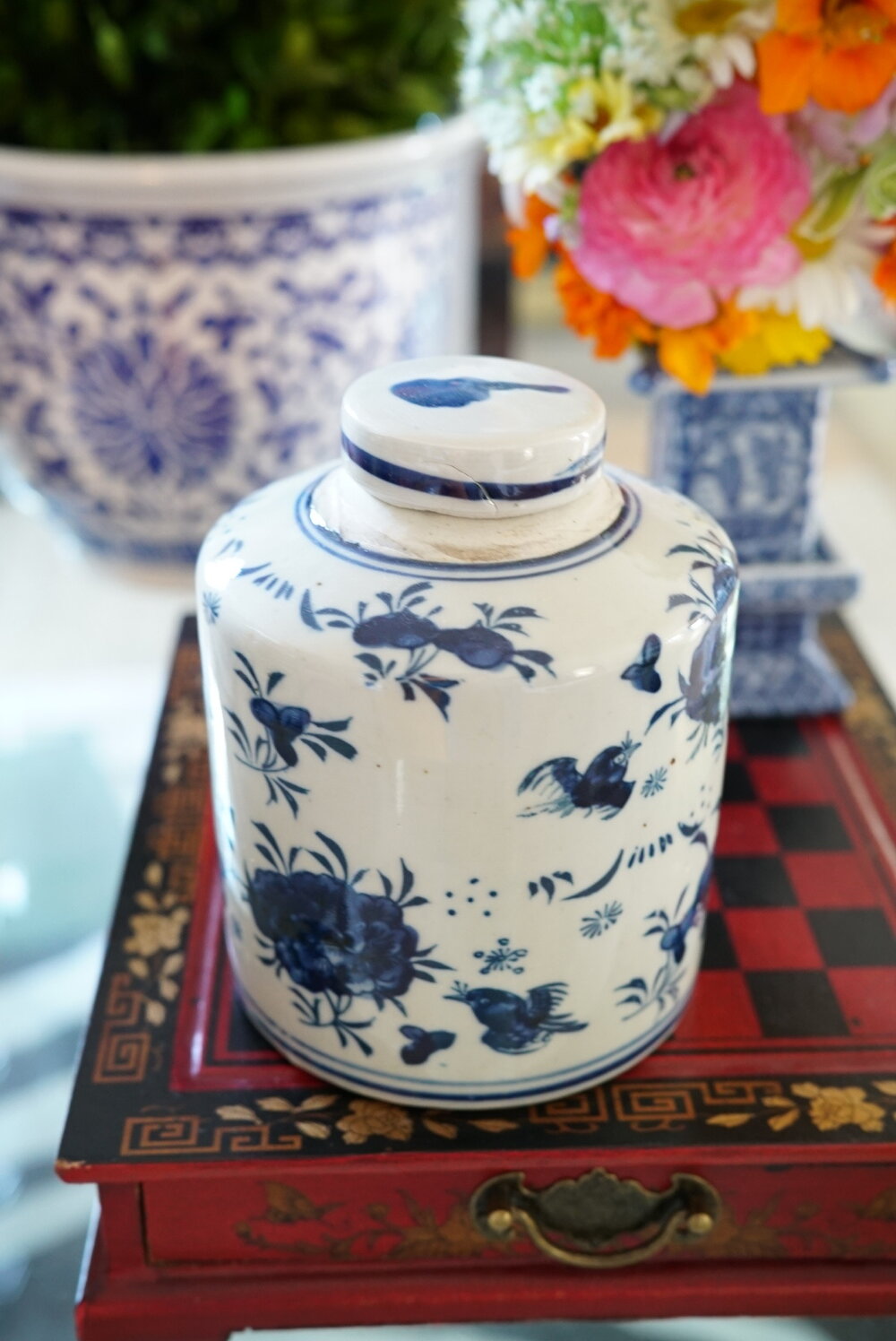 Chinoiserie Tea Jar-Two Patterns