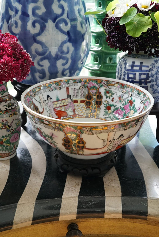 Vintage Rose Medallion 8” Bowl