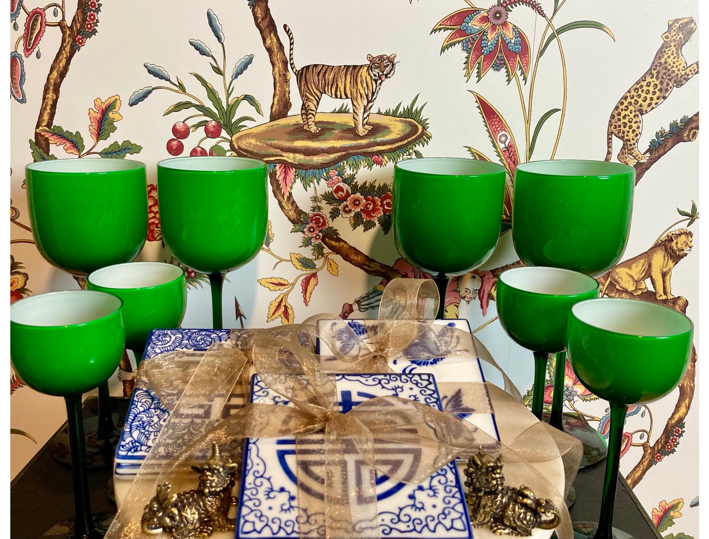 Vintage Carlo Moretti Cased Wine Glasses