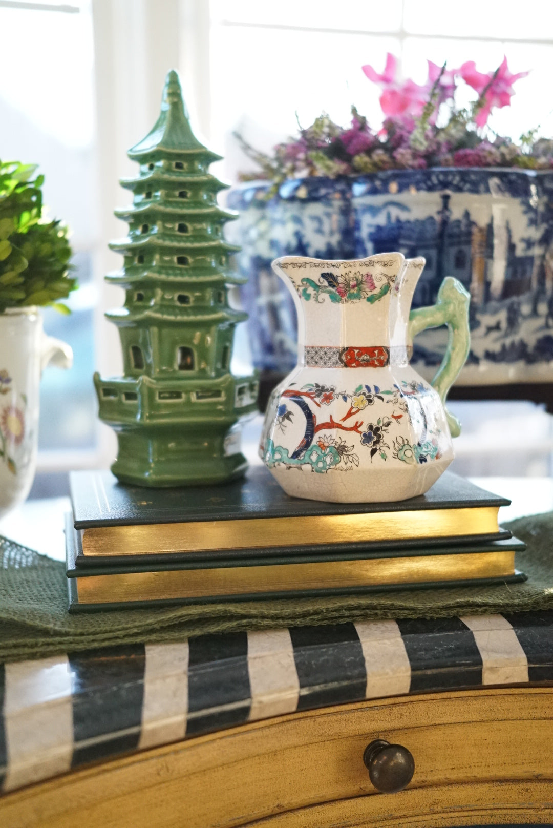 Green Glazed Pagodas-Three Sizes