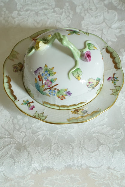 Herend Queen Victoria Covered Butter Dish