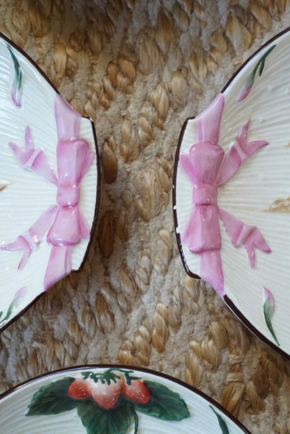 Pair of — Antique Wedgwood Majolica Strawberry Plates