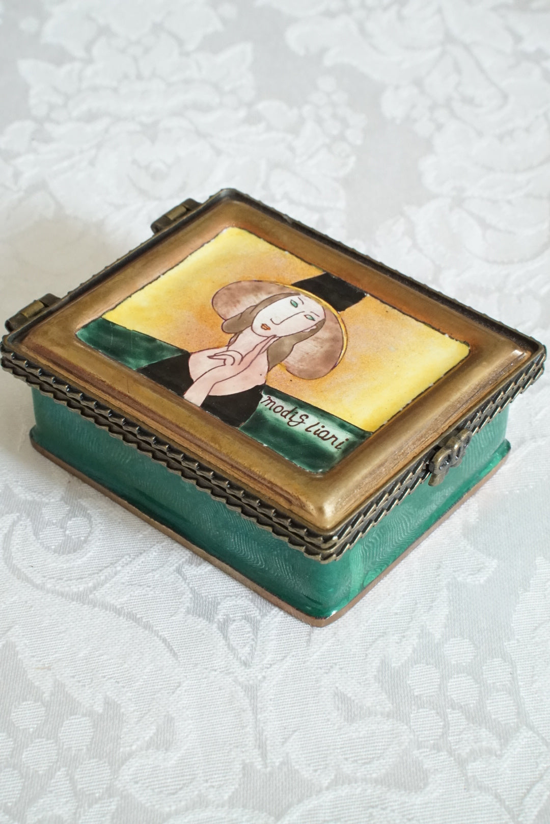 Vintage Enameled Trinket Box