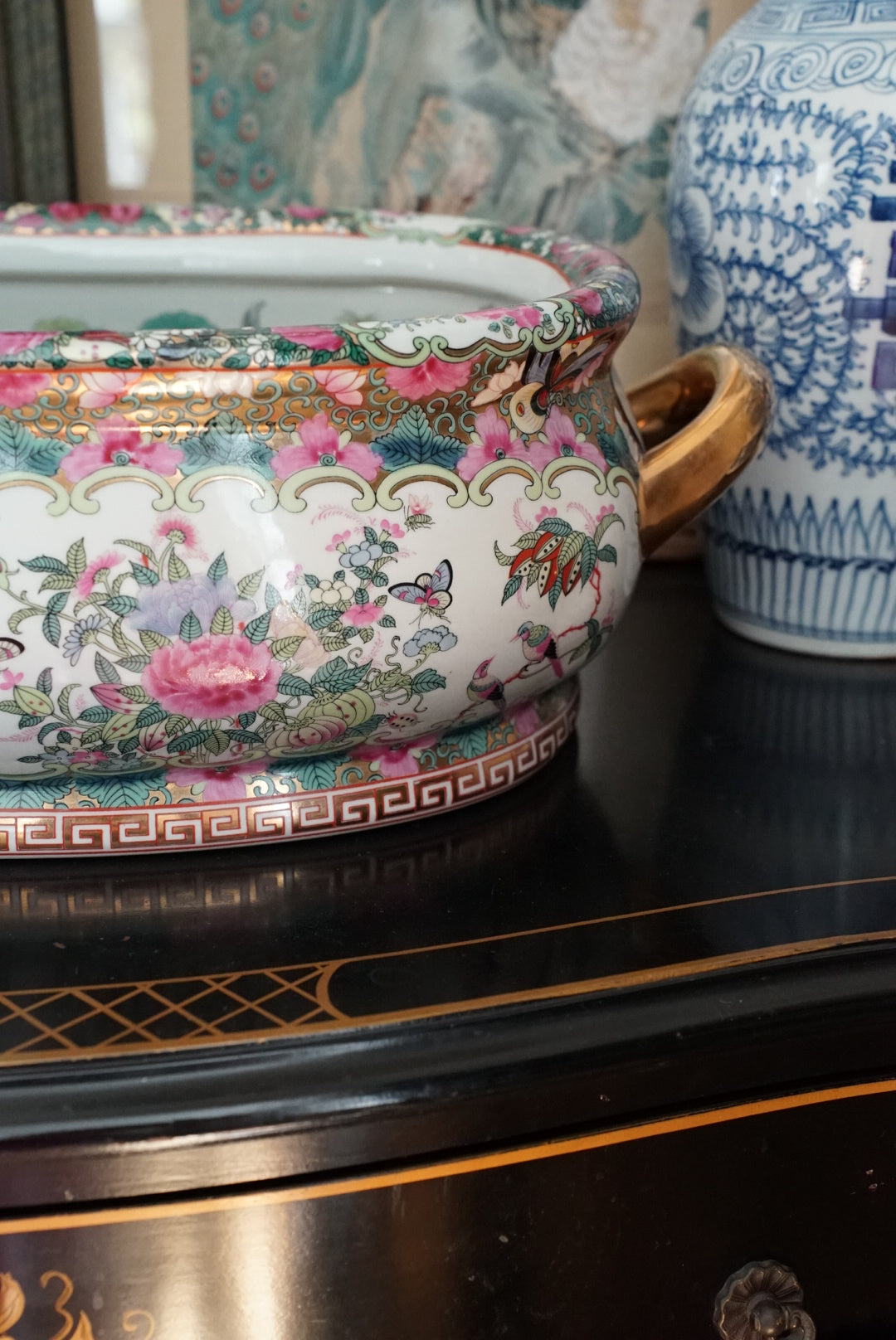 Vintage XL Rose Canton Footbath