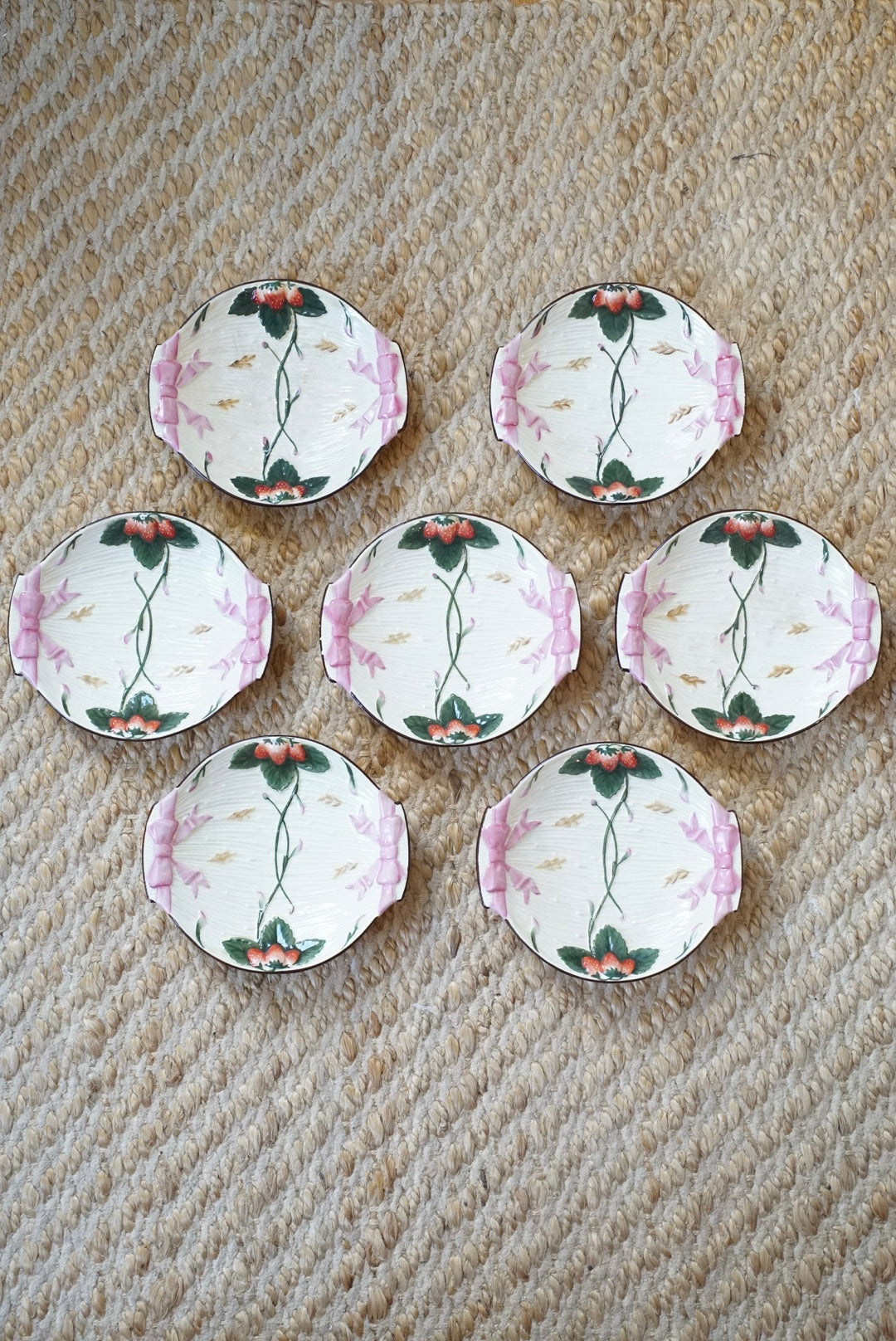 Pair of — Antique Wedgwood Majolica Strawberry Plates