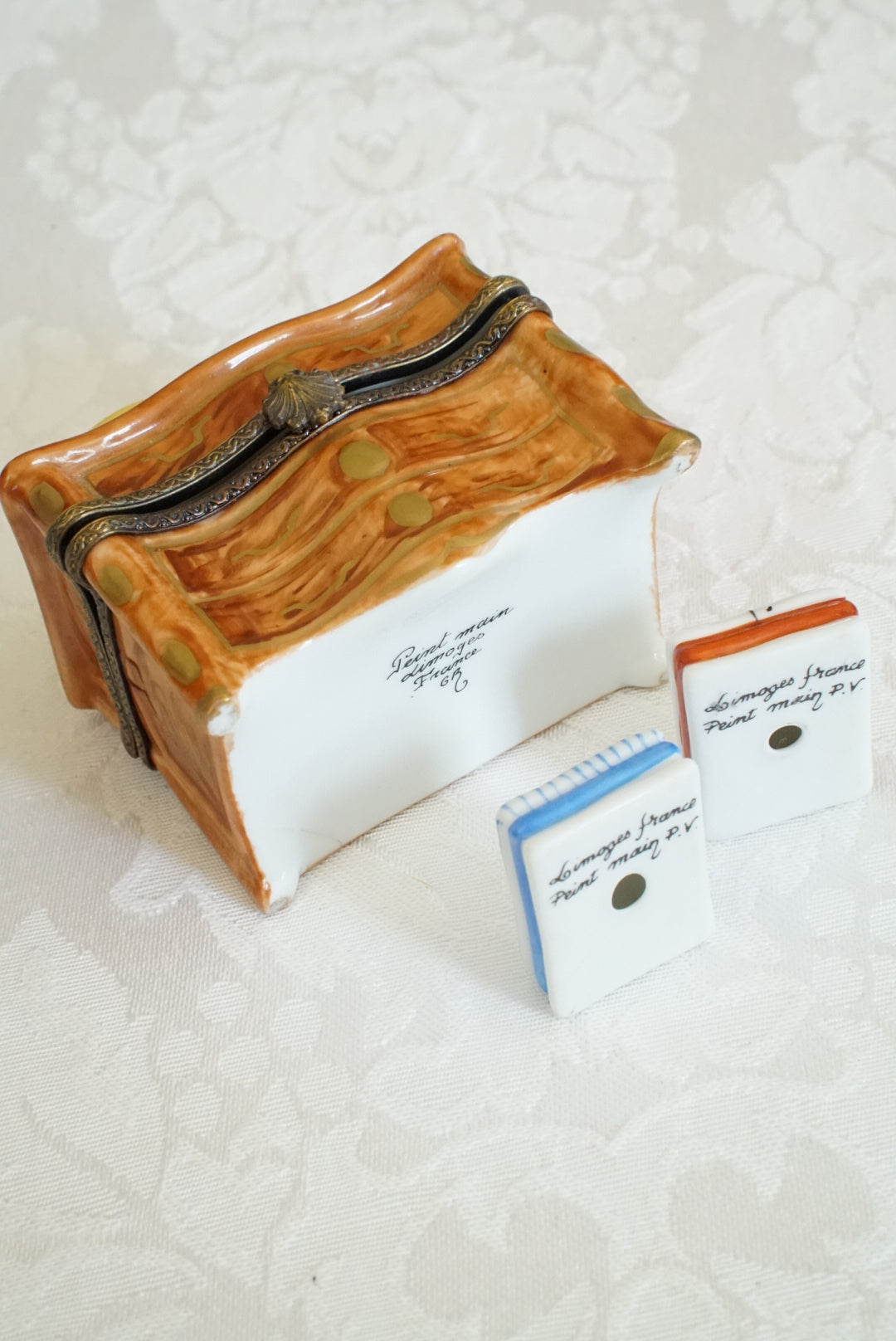 Limoges Box — Dresser with Hat, Book and Shirts