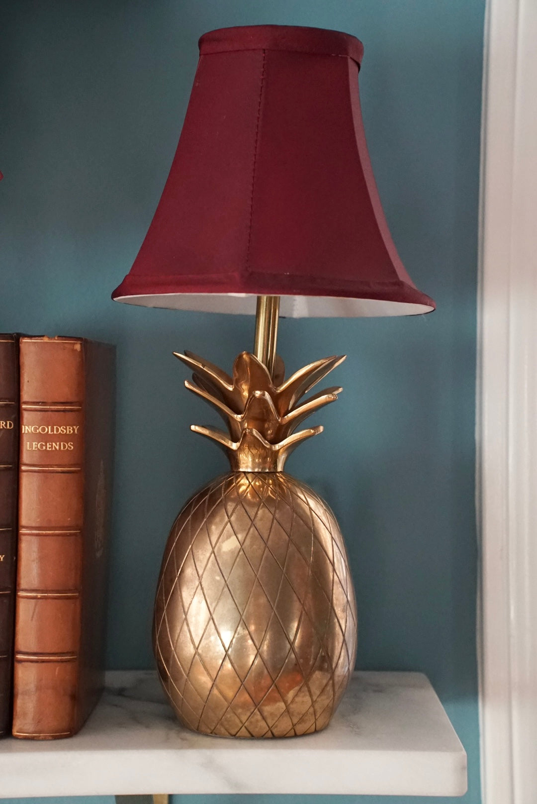 Vintage Brass Pineapple Lamp (No shade)