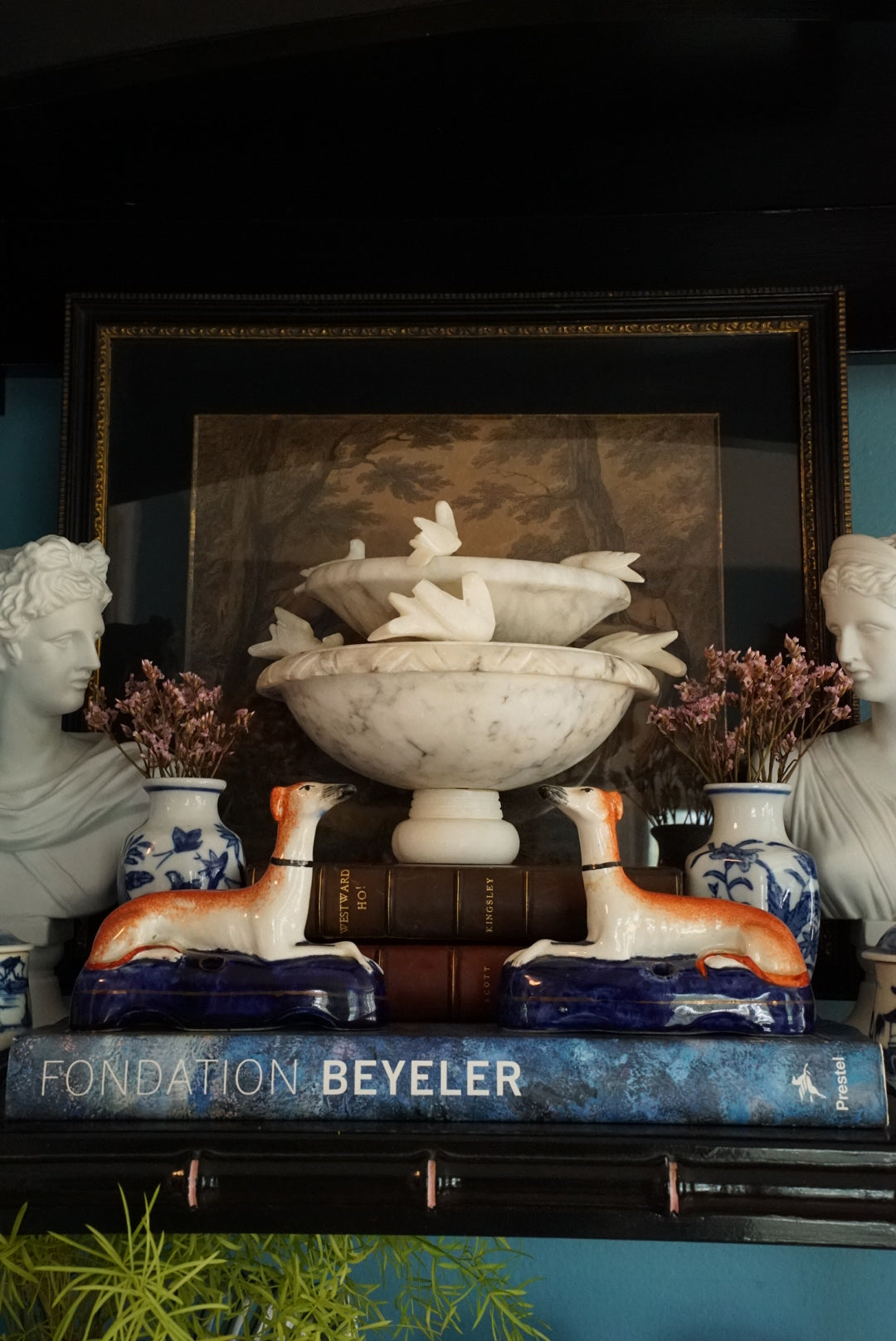 Vintage Alabaster Birdbath