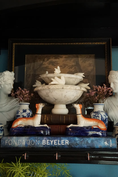 Vintage Alabaster Birdbath