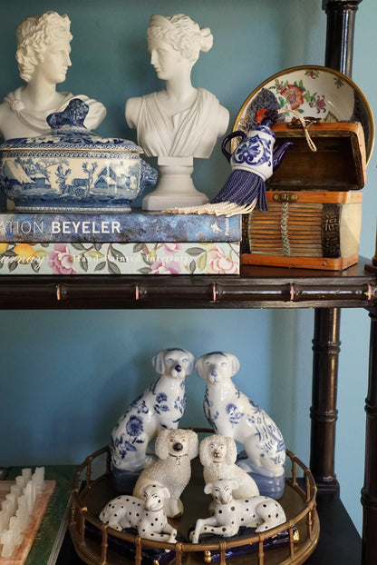 Vintage Blue and White Teapot Tassel