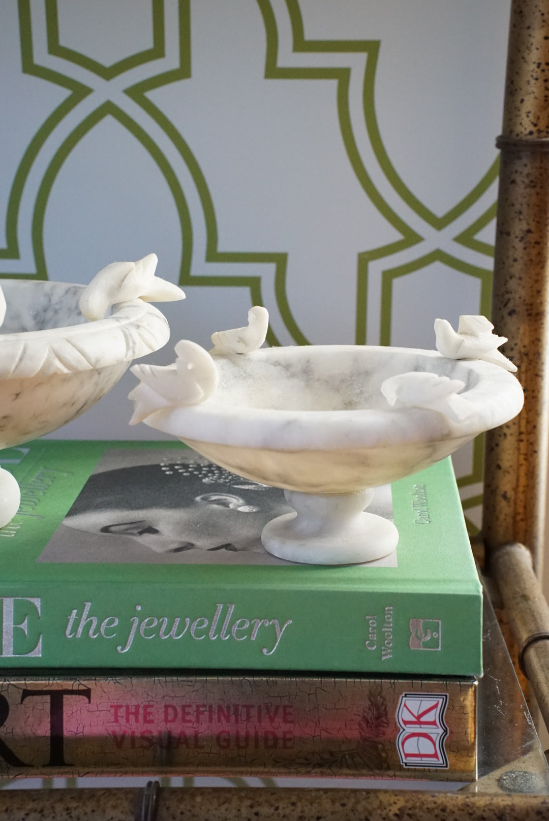 Vintage Alabaster Birdbath