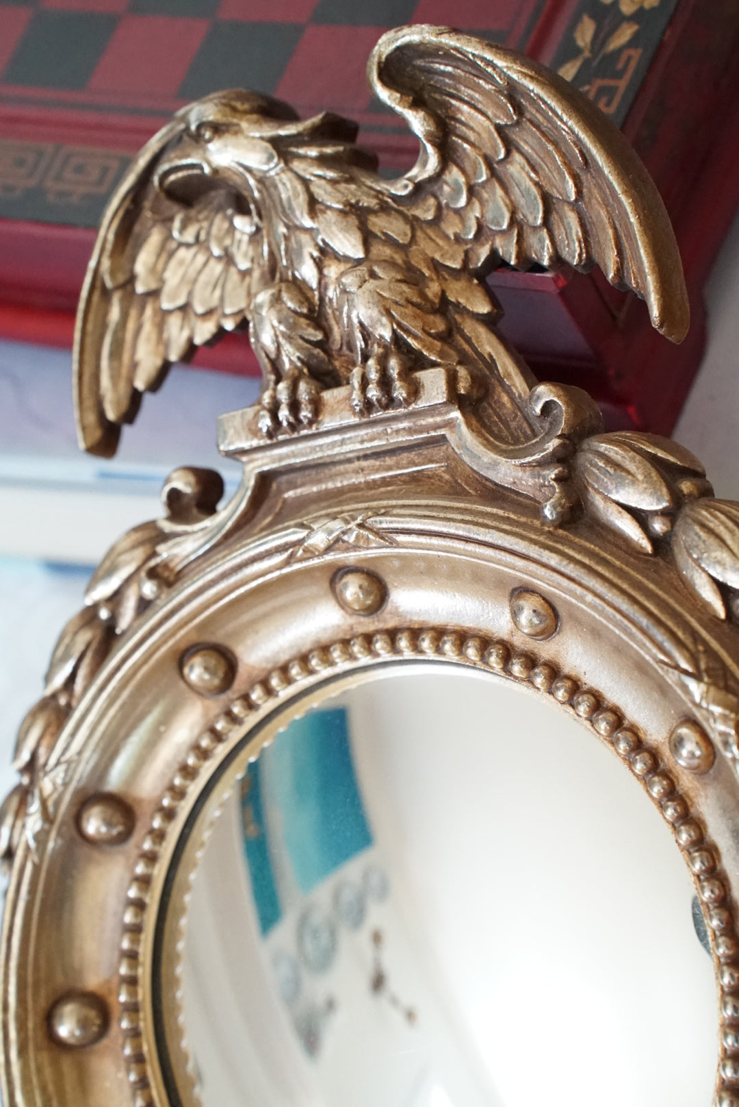 Vintage Syroco Eagle Convex Mirror