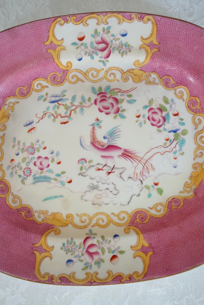 Minton Cockatrice Pink Platter