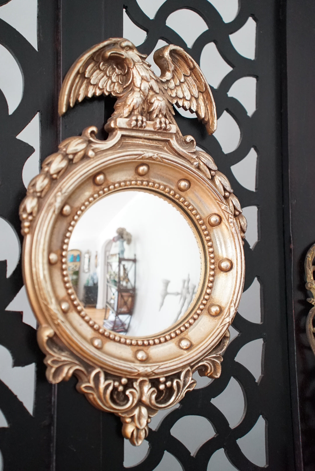 Vintage Syroco Eagle Convex Mirror