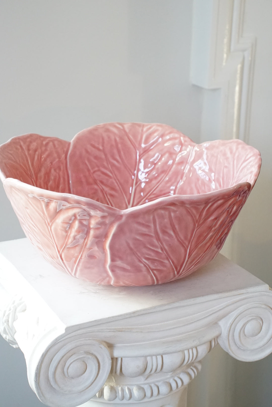 Bordallo Pinheiro Pink Large Cabbage Serving Bowl