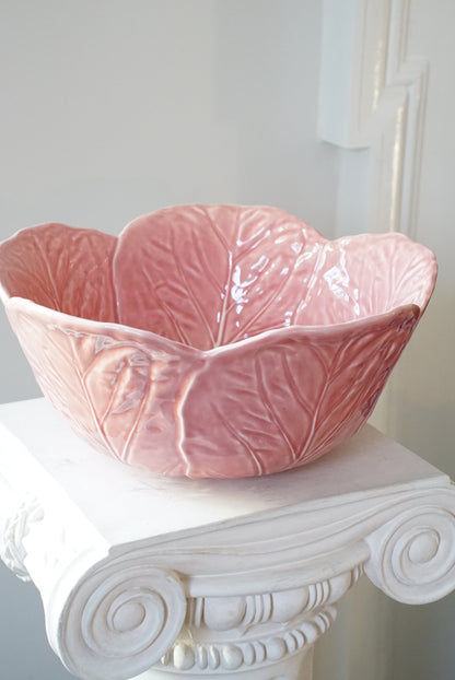 Bordallo Pinheiro Pink Large Cabbage Serving Bowl