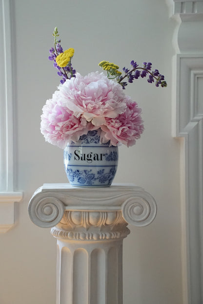 Antique Blue Onion Sugar Canister