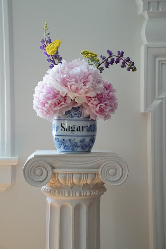 Antique Blue Onion Sugar Canister