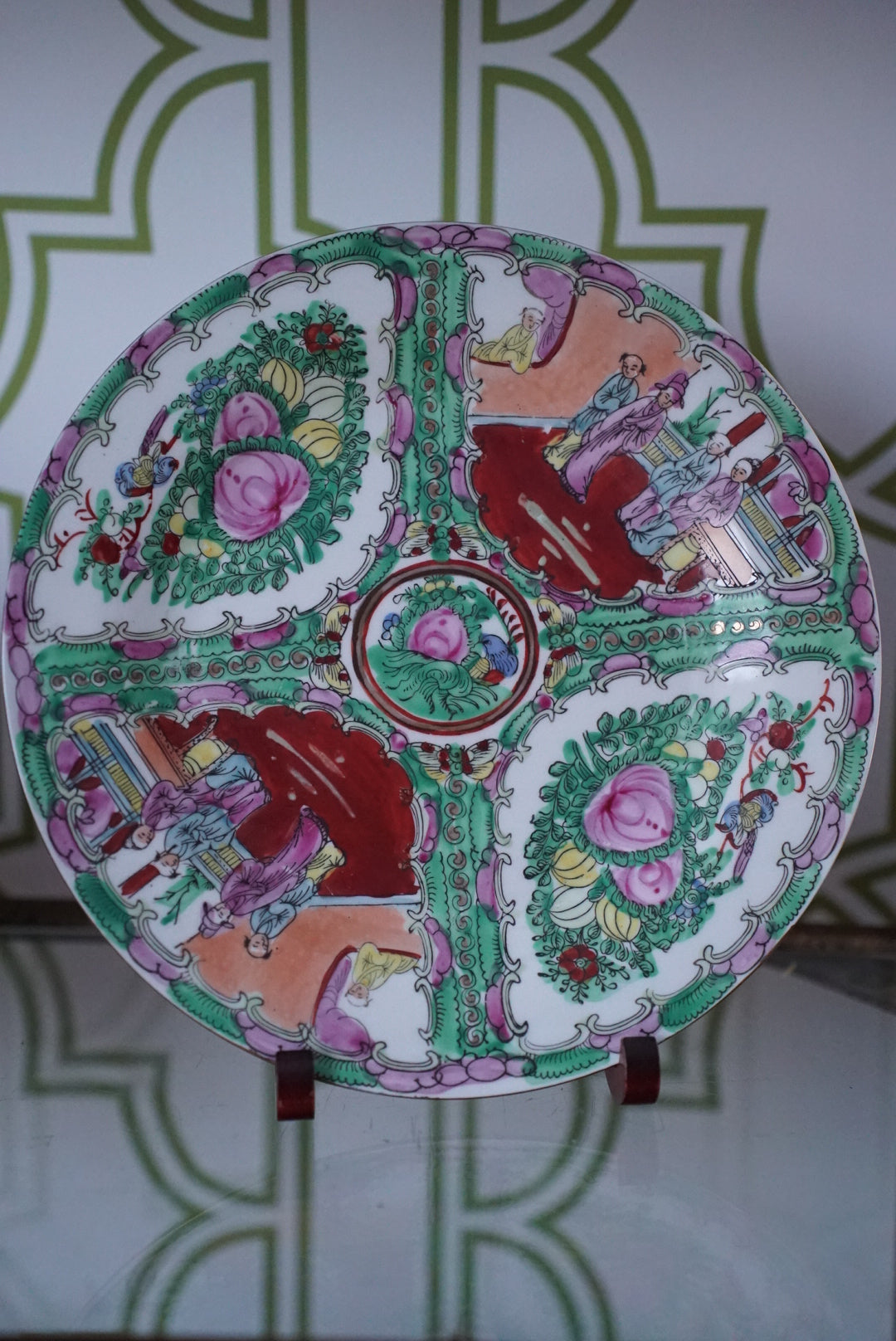 Vintage Rose Medallion Plate
