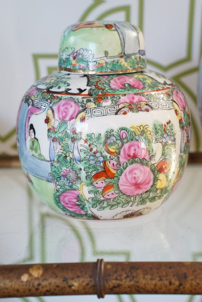 Medium Vintage Rose Medallion Ginger Jar