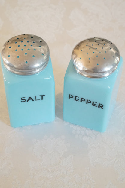 Vintage McKee Chalaine Blue Salt and Pepper Shakers