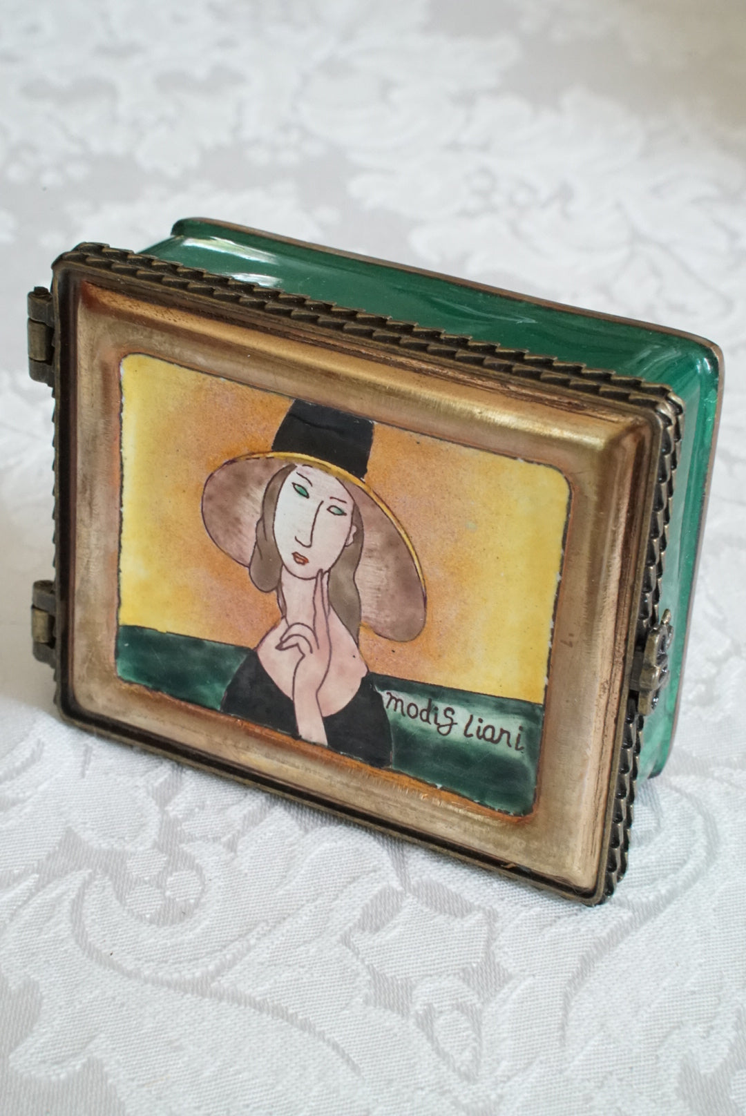 Vintage Enameled Trinket Box