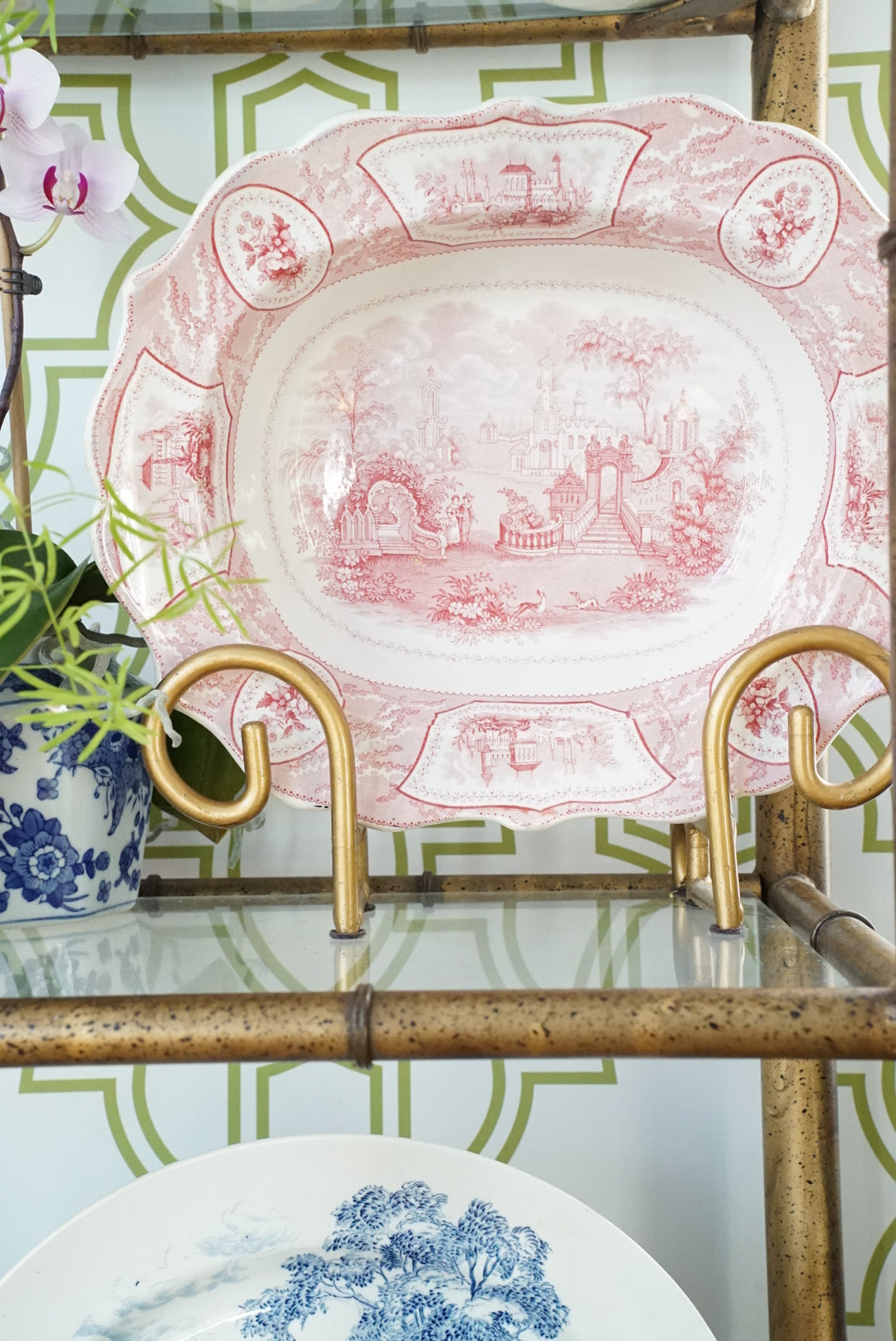 Antique Transferware Serving Platter