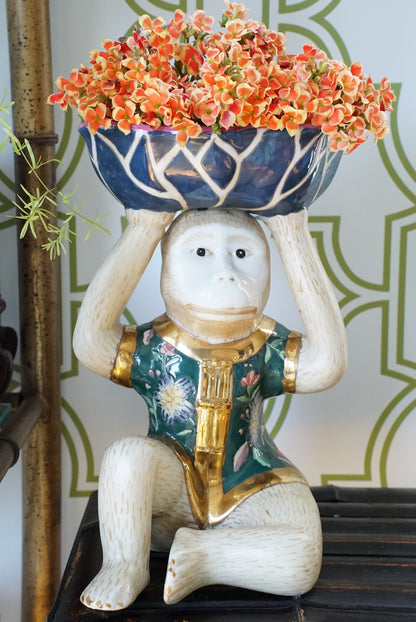 XL Chinoiserie Monkey Bowl