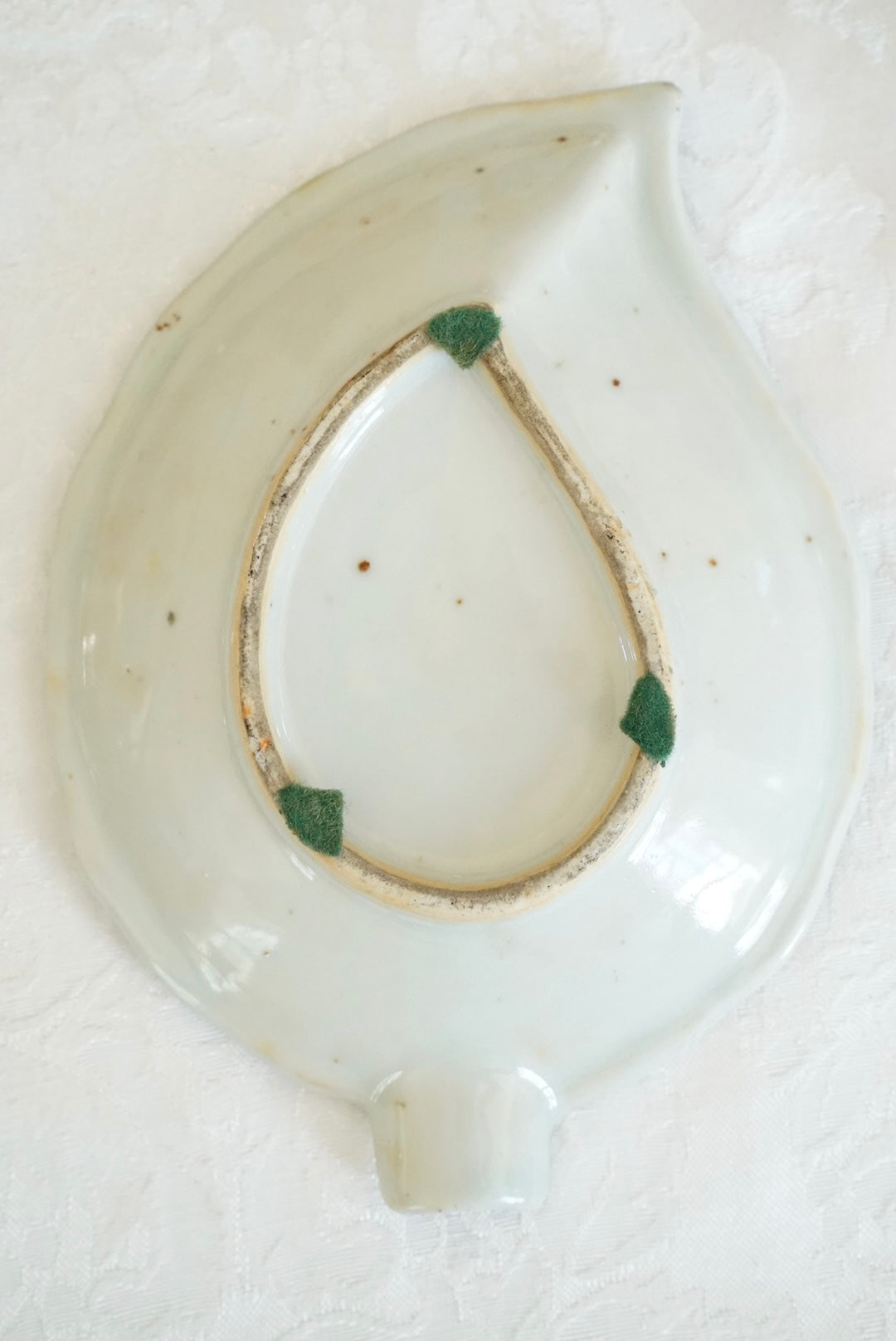 Antique Blue Canton Leaf Plate