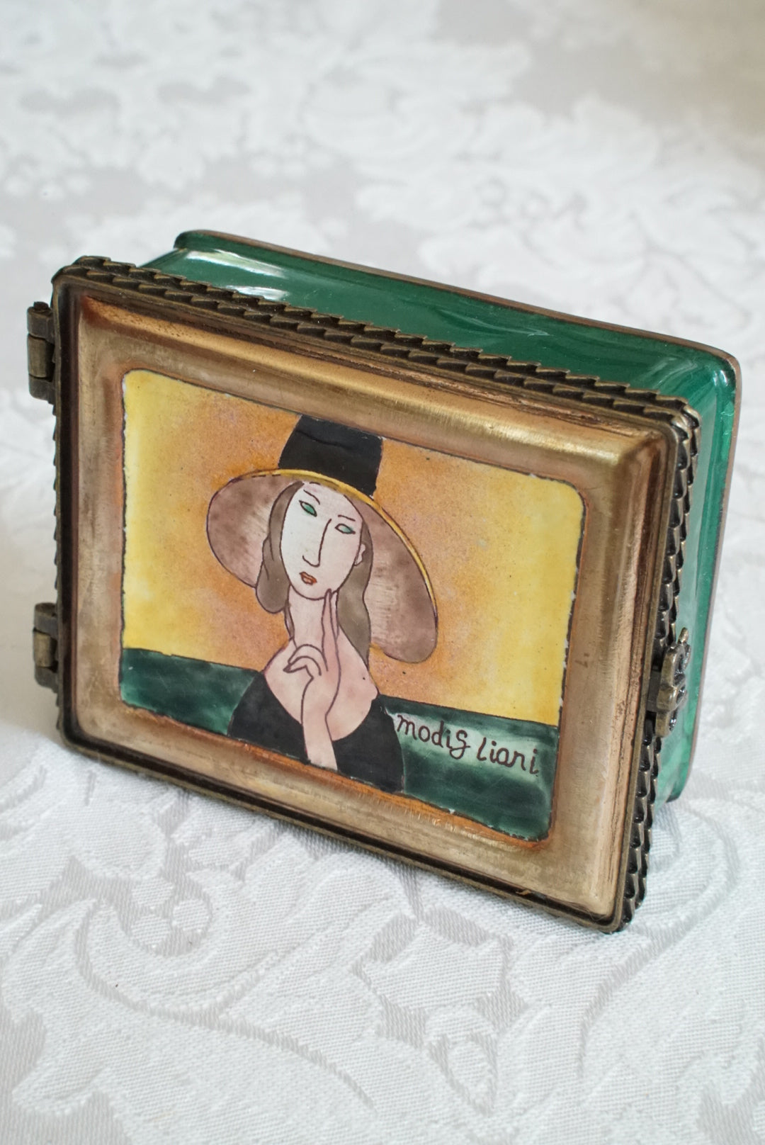 Vintage Enameled Trinket Box