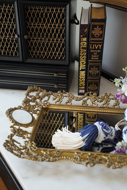 Antique French Brass Vanity Tray