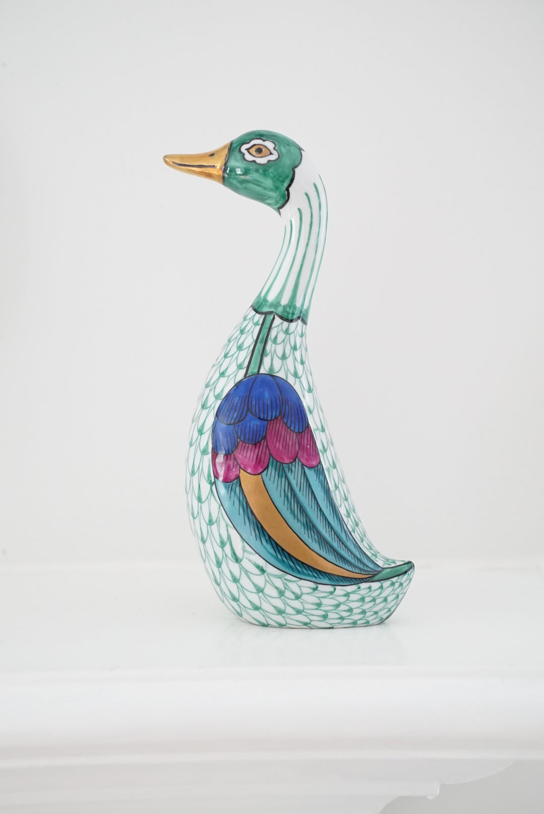 Vintage Manifattura Artistica Le Porcellane Goose Figurine