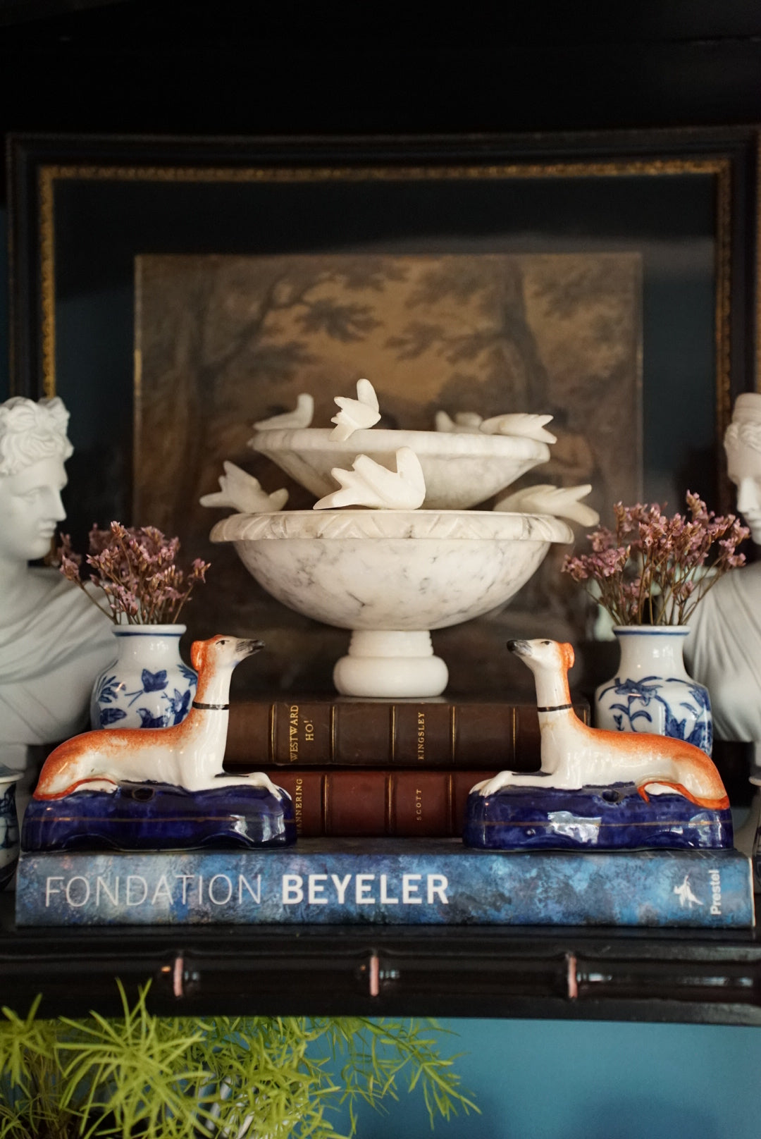 Vintage Alabaster Birdbath