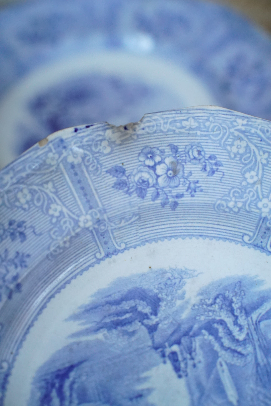 Set of 4 — Antique Ironstone Plates