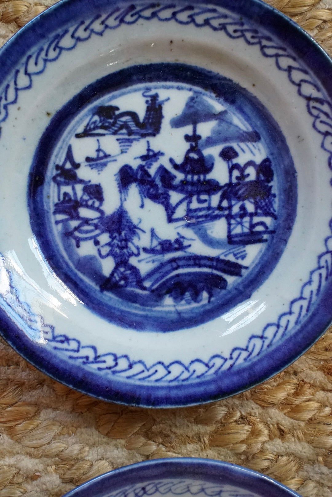 Pair of — Antique Blue Willow Plates